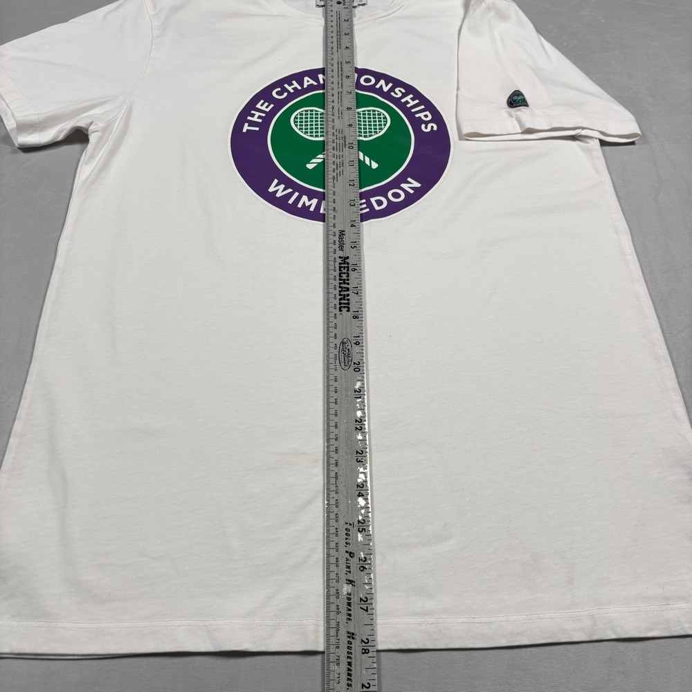 Wimbledon The Championships T-Shirt Mens Medium White Logo Graphic Tennis Tee - Picture 7 of 11